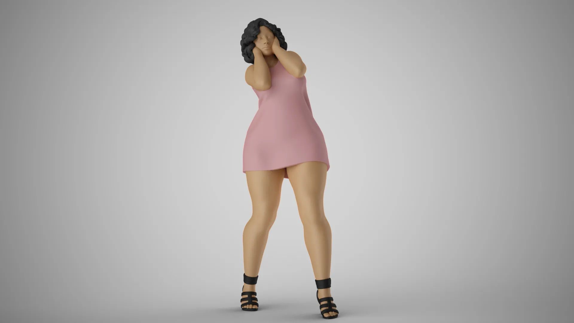 Street Girl 2 3D Print Model .c4d .max .obj .3ds .fbx .stl .blend