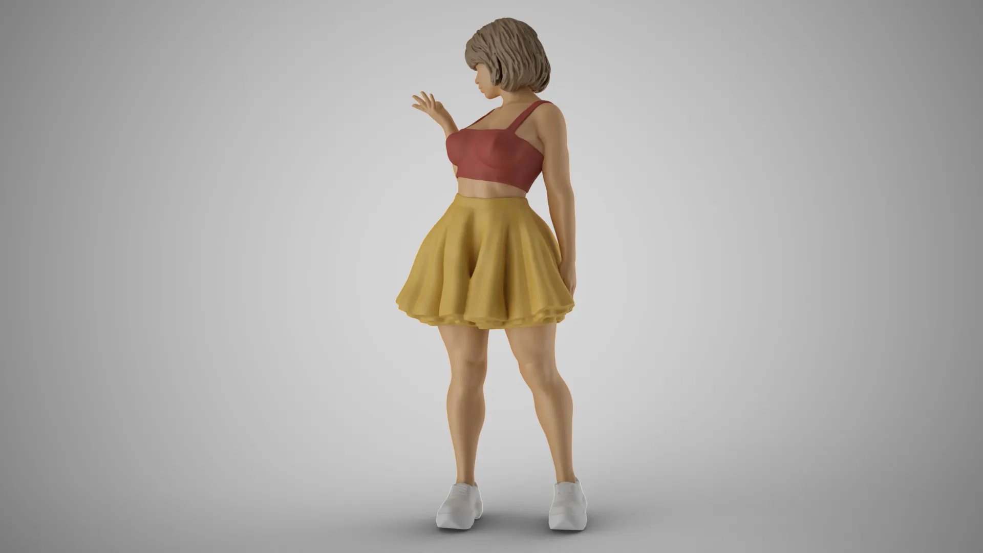 City Girl 4 3D Print Model .c4d .max .obj .3ds .fbx .stl .blend