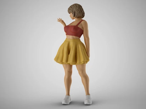 Garota da cidade 4 Modelo de Impressão 3D