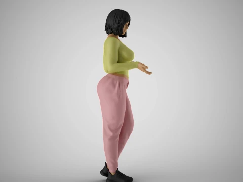 Very Expressive Girl 3D Print Model