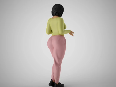 Very Expressive Girl 3D Print Model