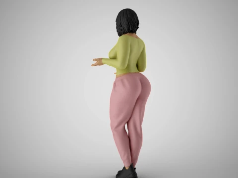 Very Expressive Girl 3D Print Model