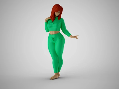 Fille gentille Modèles 3D en vedette