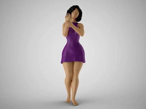 Vrouw verwondde haar enkel 3D printmodel