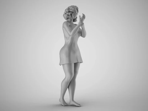 Woman Injured her Ankle 3D Print Model