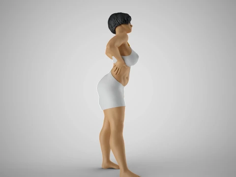 Woman with Hand on Waist 3D Print Model