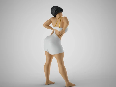 Woman with Hand on Waist 3D Print Model