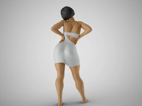 Woman with Hand on Waist 3D Print Model