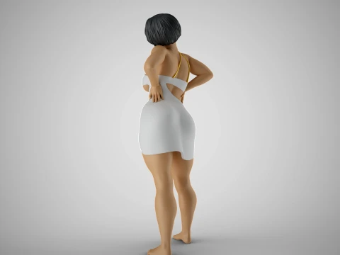 Woman with Hand on Waist 3D Print Model