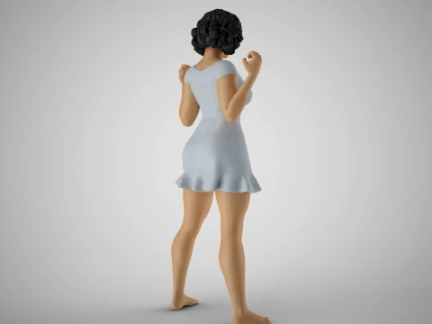 Girl Gaining Strength 3D Print Model