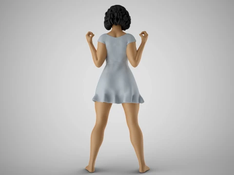 Girl Gaining Strength 3D Print Model