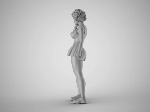 Woman Standing Thinking 3D Print Model