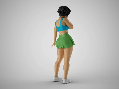 Woman Standing Thinking 3D Print Model