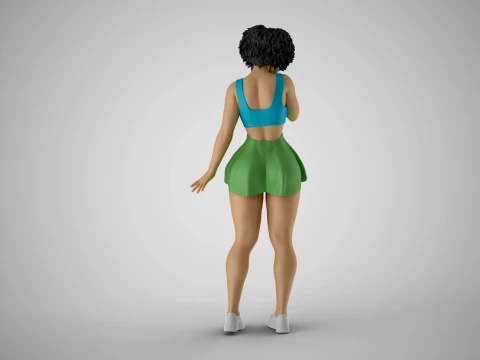 Woman Standing Thinking 3D Print Model