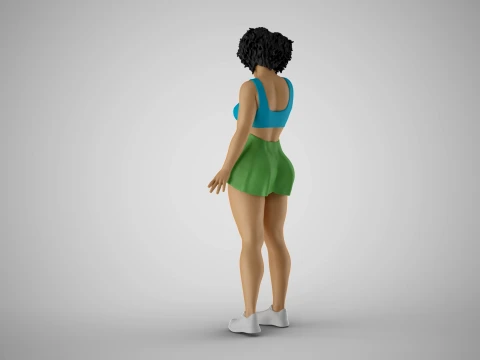 Woman Standing Thinking 3D Print Model