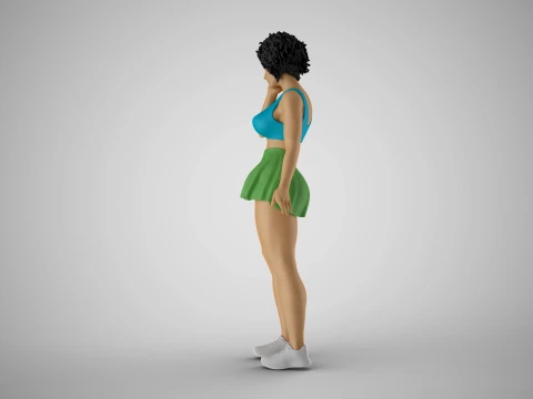 Woman Standing Thinking 3D Print Model