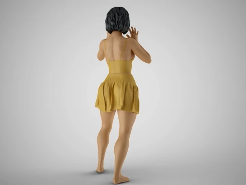 Excited Woman 3D Print Model