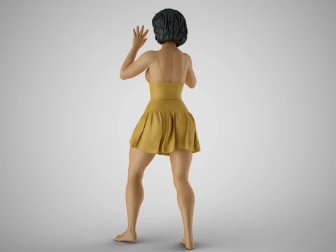 Excited Woman 3D Print Model
