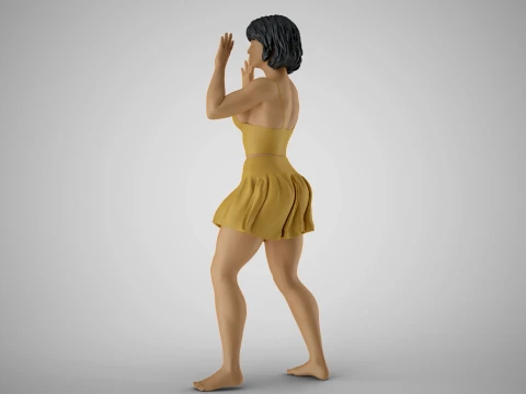 Excited Woman 3D Print Model