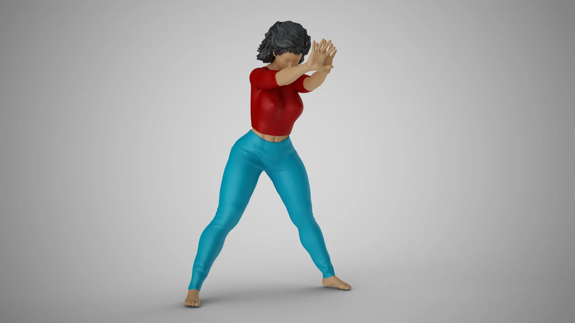 Female Driving Force 3D Print Model .c4d .max .obj .3ds .fbx .stl .blend 