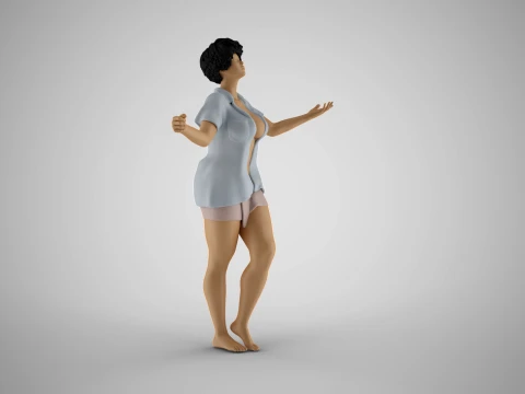 Touching the Rain 3D Print Model