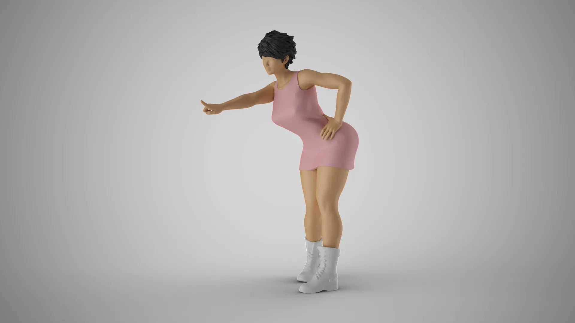 Frightening Stance 3D Print Model .c4d .max .obj .3ds .fbx .stl .blend