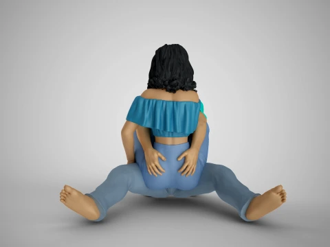 Two People Together 3D Print Model