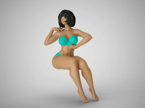 Lustige Frau 3D Druckmodell