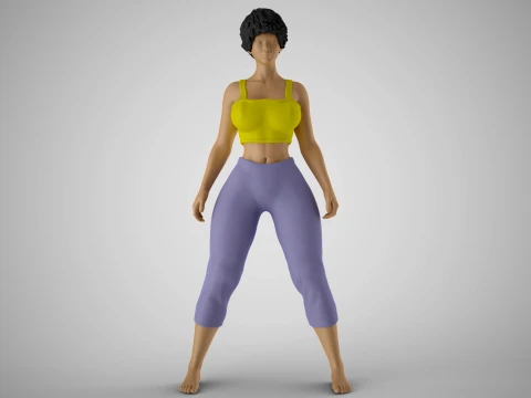 道を譲らない女性 3Dプリントモデル