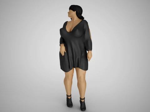 Mulher pesada e imprudente Modelo de Impressão 3D