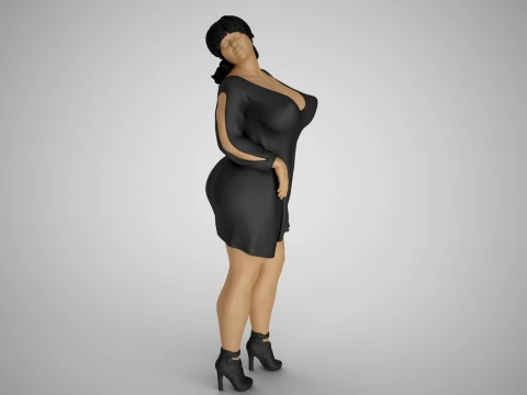 Reckless Heavy Woman 3D Print Model