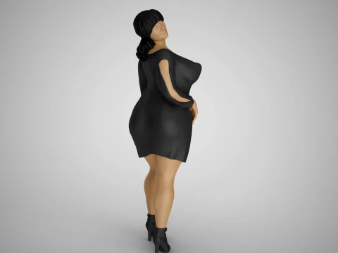 Reckless Heavy Woman 3D Print Model