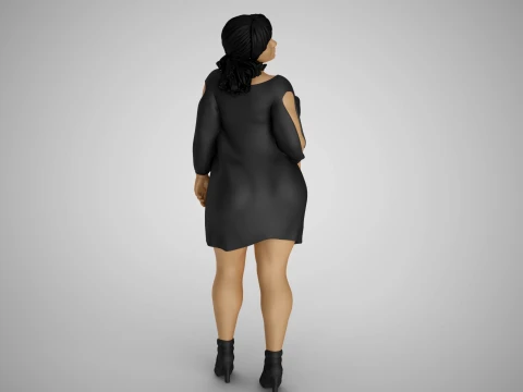 Reckless Heavy Woman 3D Print Model