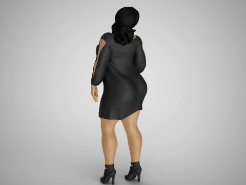 Reckless Heavy Woman 3D Print Model