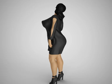 Reckless Heavy Woman 3D Print Model