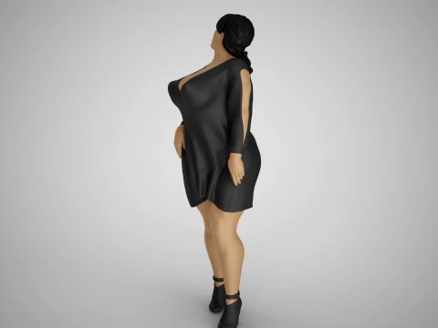 Reckless Heavy Woman 3D Print Model