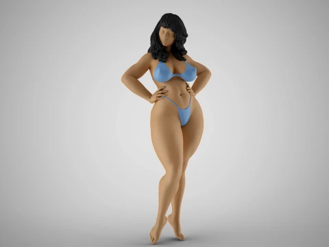 Mujer robusta Modelo de impresión 3D