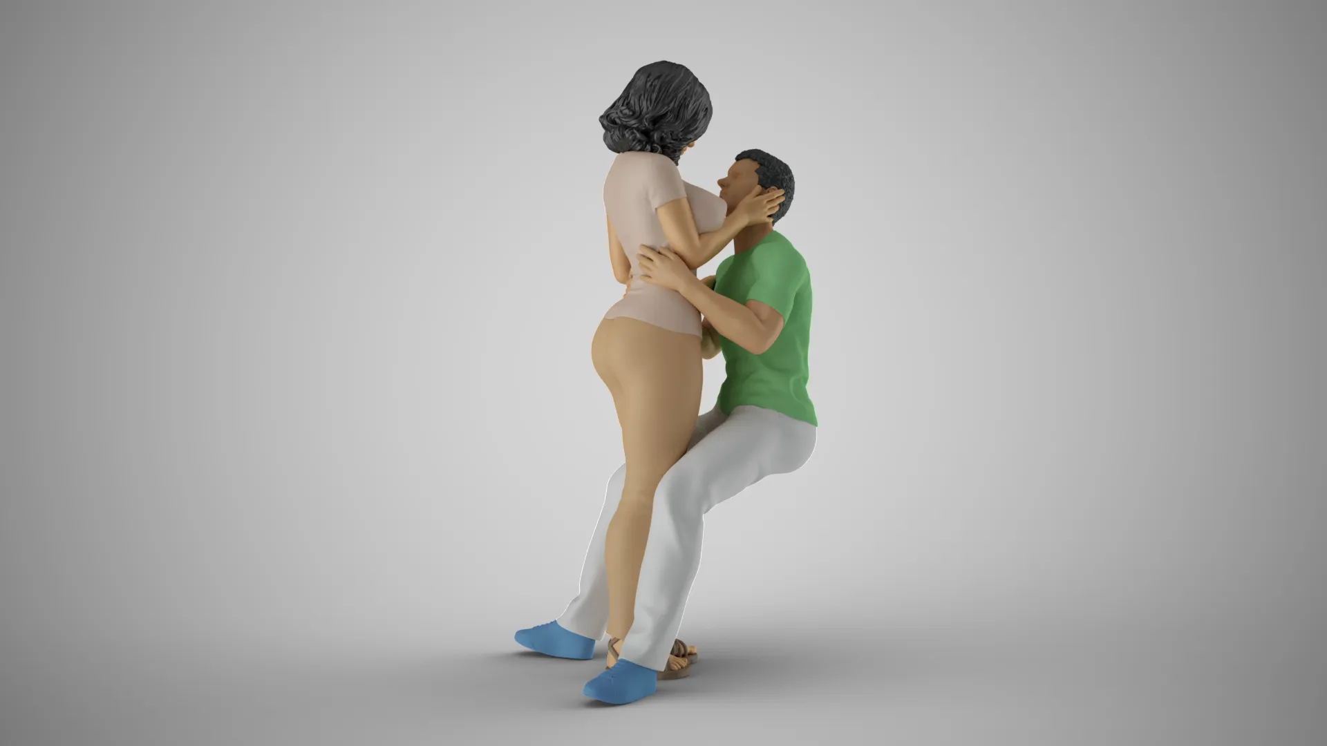 Cheek by Jowl 4 3D Print Model .c4d .max .obj .3ds .fbx .stl .blend 