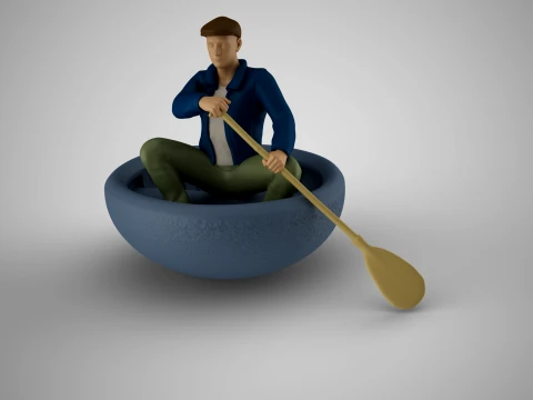 Oude roeier 3D printmodel
