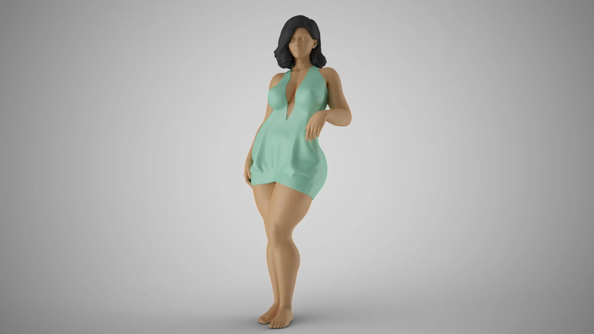 Striking Beauty 3D Print Model .c4d .max .obj .3ds .fbx .stl .blend