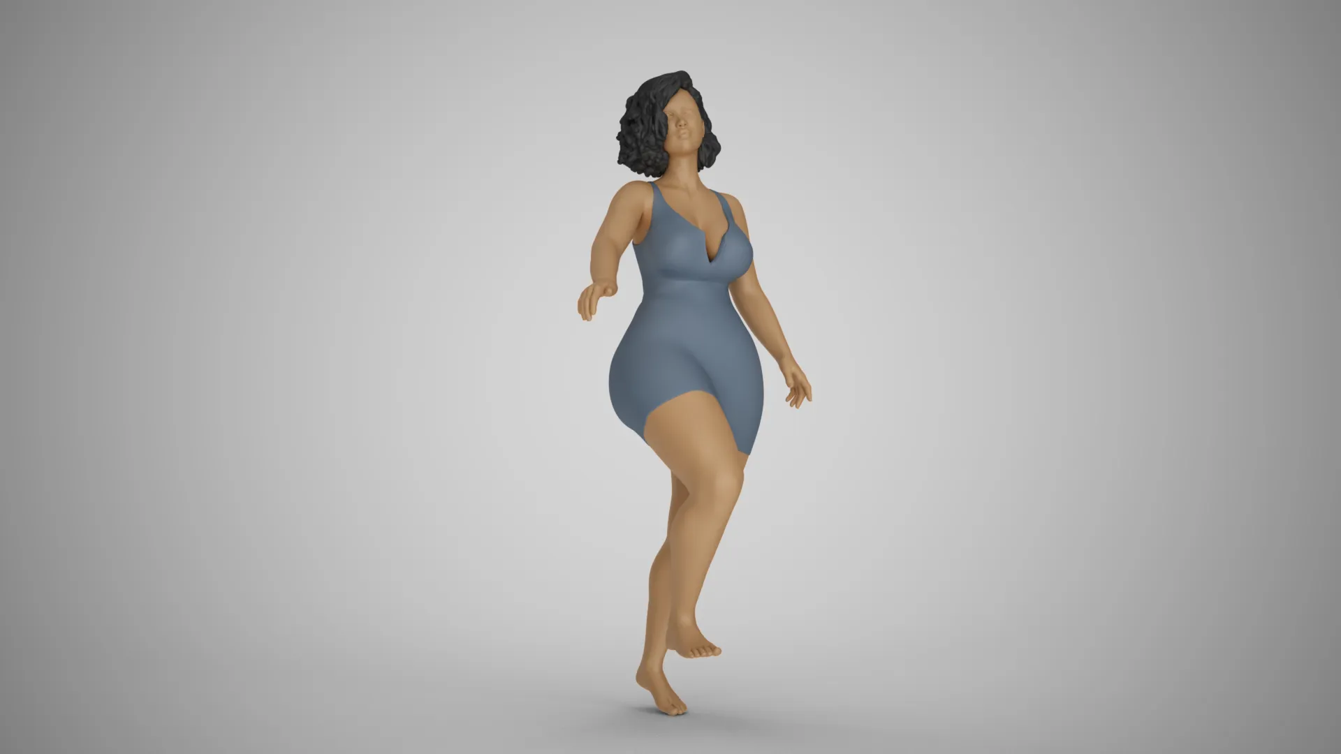 Girl Climbing Stairs 3D Print Model .c4d .max .obj .3ds .fbx .stl .blend 