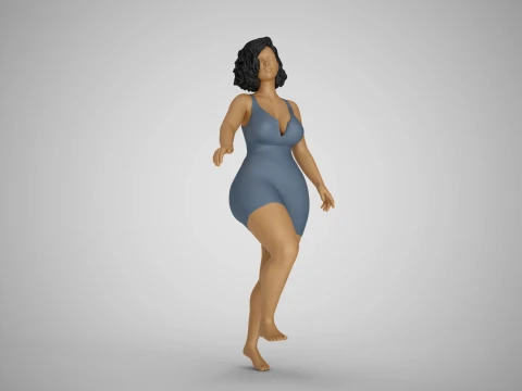 Meisje traplopen 3D printmodel