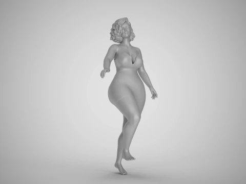 Girl Climbing Stairs 3D Print Model