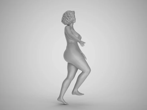 Girl Climbing Stairs 3D Print Model