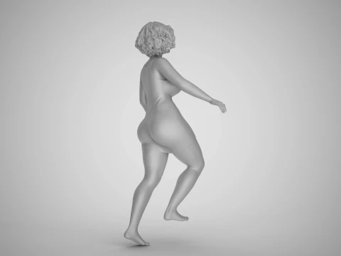 Girl Climbing Stairs 3D Print Model