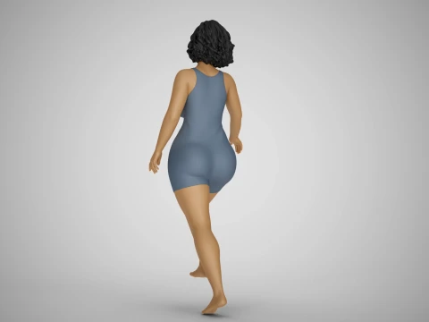 Girl Climbing Stairs 3D Print Model