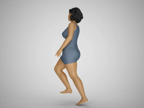 Girl Climbing Stairs 3D Print Model