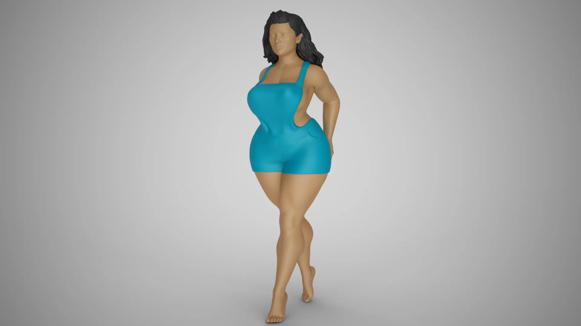 Cheeky Girl 2 3D Print Model .c4d .max .obj .3ds .fbx .stl .blend 