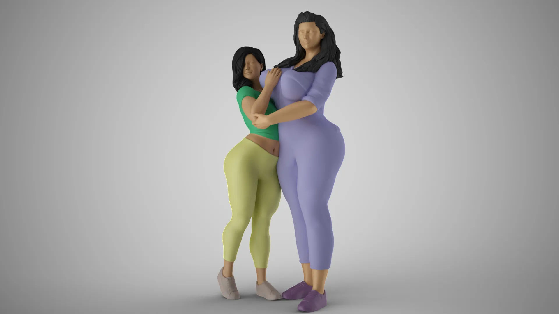 Big Girlfriend 3D Print Model .c4d .max .obj .3ds .fbx .stl .blend