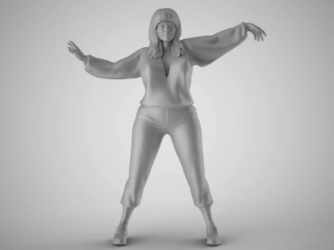 Wavemaker Girl 3D Print Model